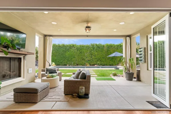 a house view with a garden space