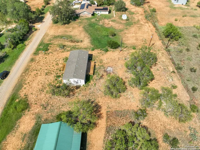 a view of a yard with plants
