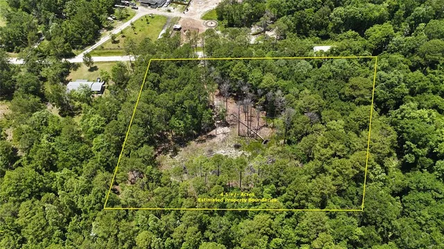 a view of a street with a trees
