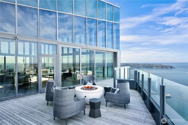 a view of balcony with couch