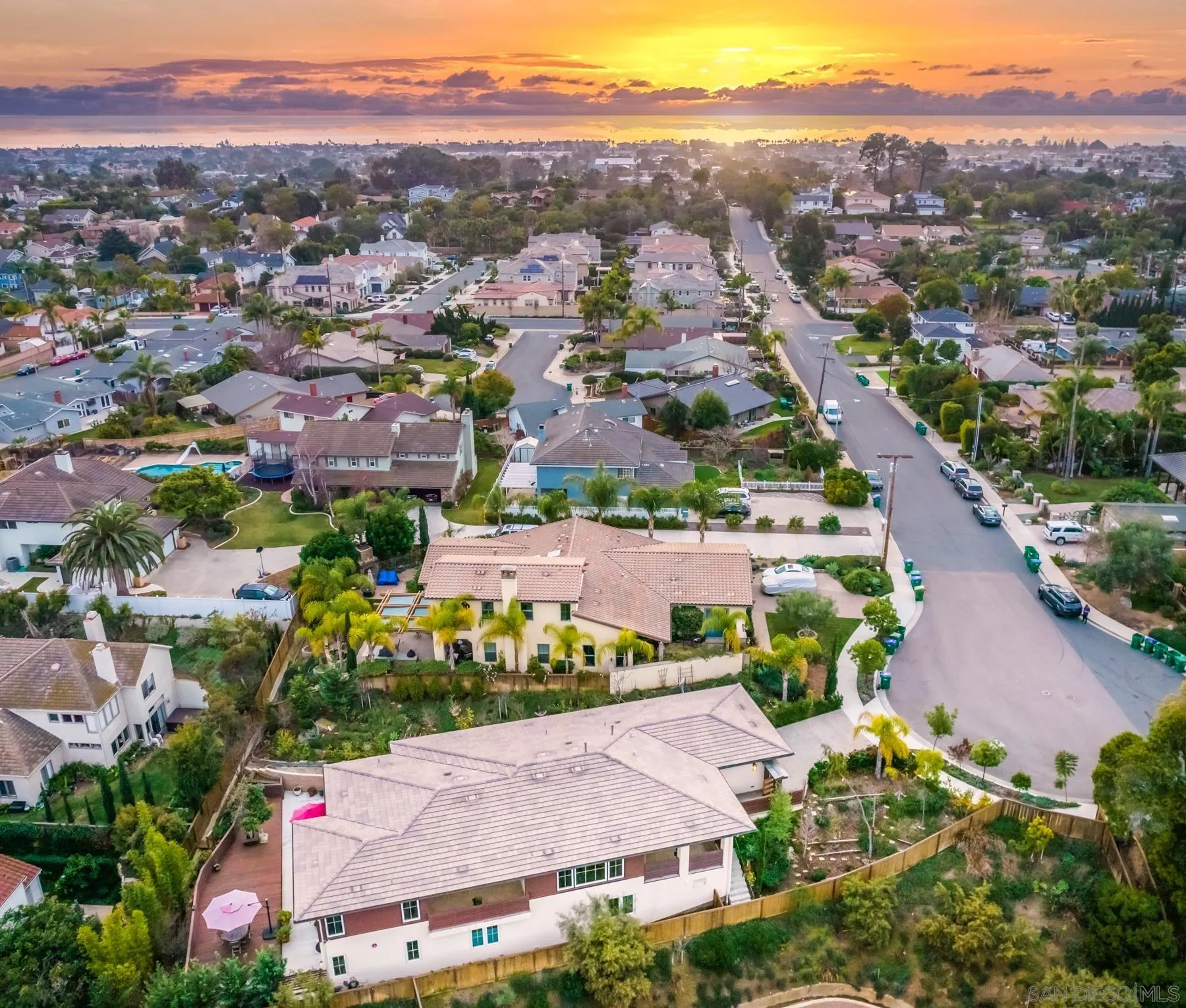 1815 Oak Avenue Carlsbad, CA 92008 - Photo 2 of 46 an aerial view of residential houses with outdoor space