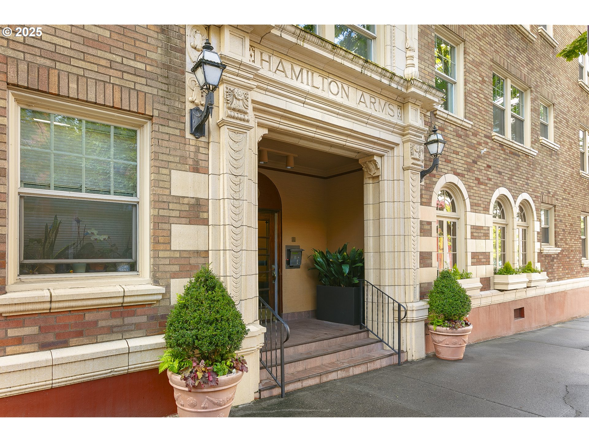 a front view of a house