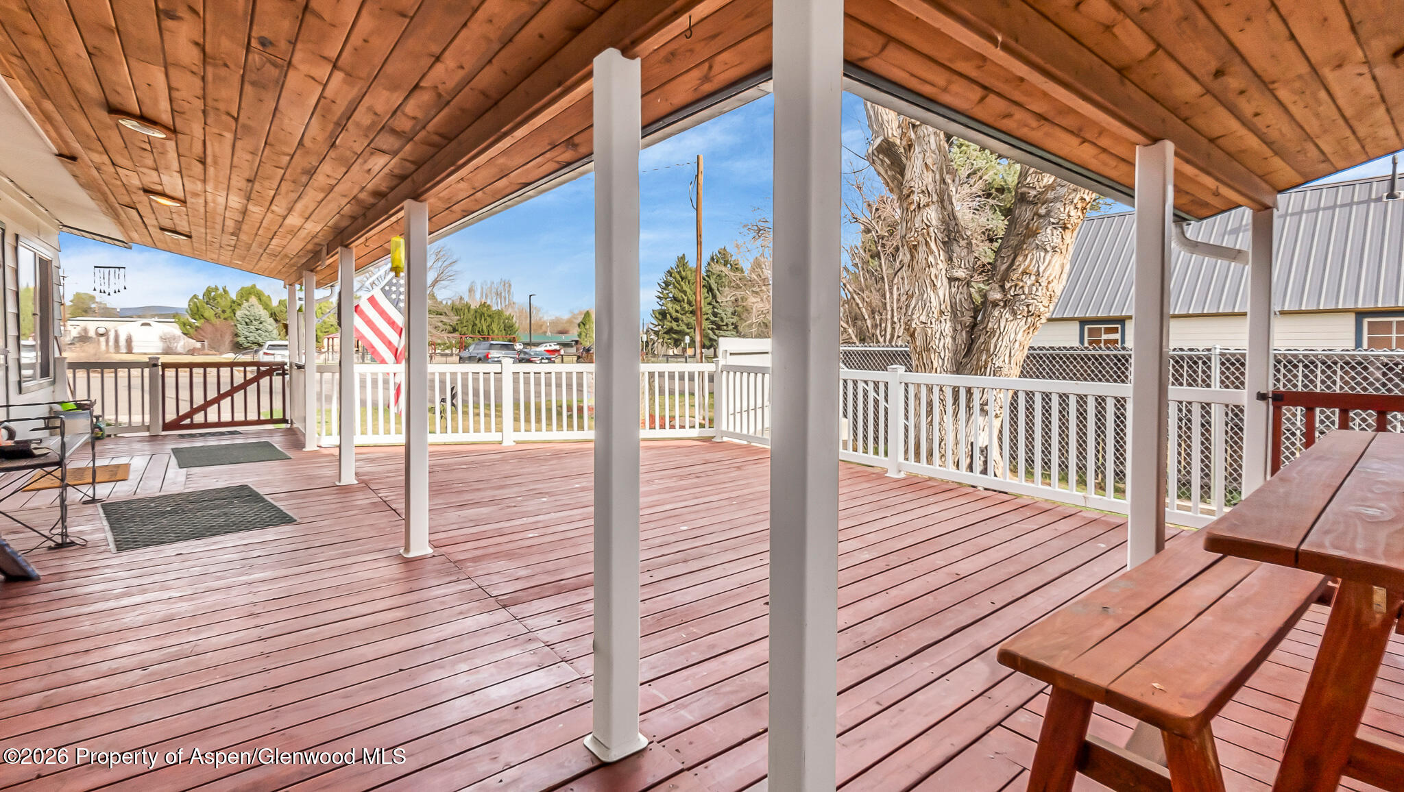 134 4th Street Meeker, CO 81641 - Photo 32 of 47 a view of outdoor space with wooden floor and outdoor seating