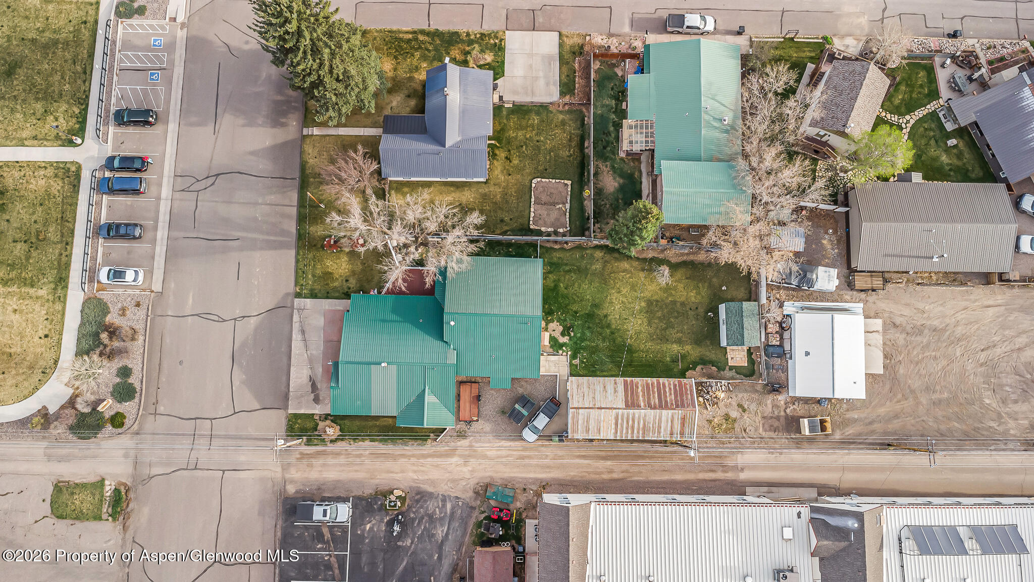 134 4th Street Meeker, CO 81641 - Photo 42 of 47 an aerial view of residential houses with outdoor space and parking