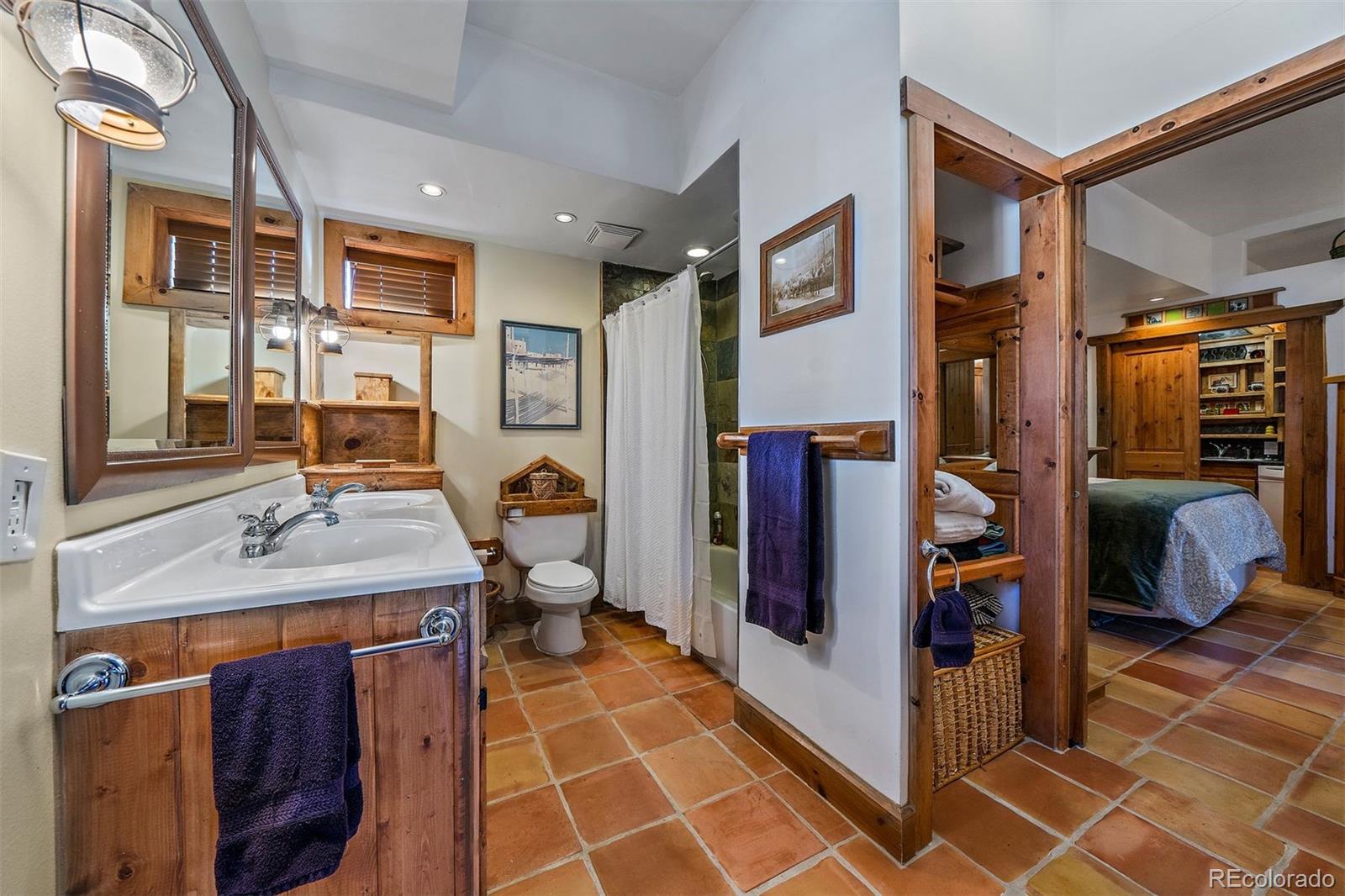 55 Rd P78 Bailey, CO 80421 - Photo 29 of 43 a view of a kitchen with stainless steel appliances kitchen island granite countertop a refrigerator and a sink