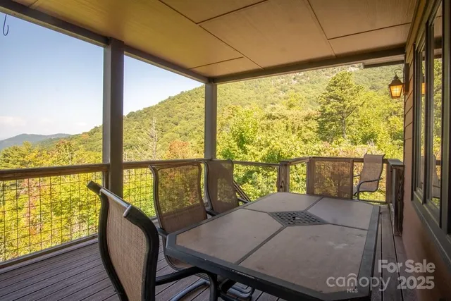 a view of a city from a balcony