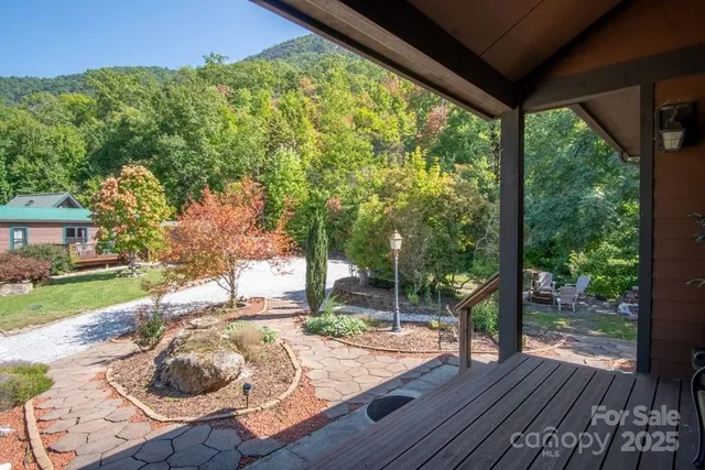 a view of backyard with green space