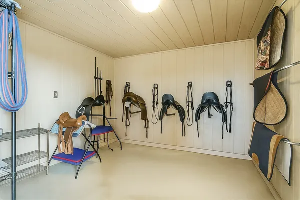 a view of room with gym equipment