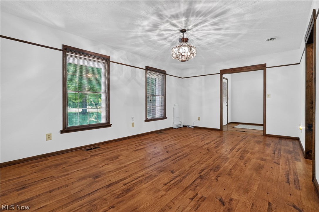 Spacious dining room.
