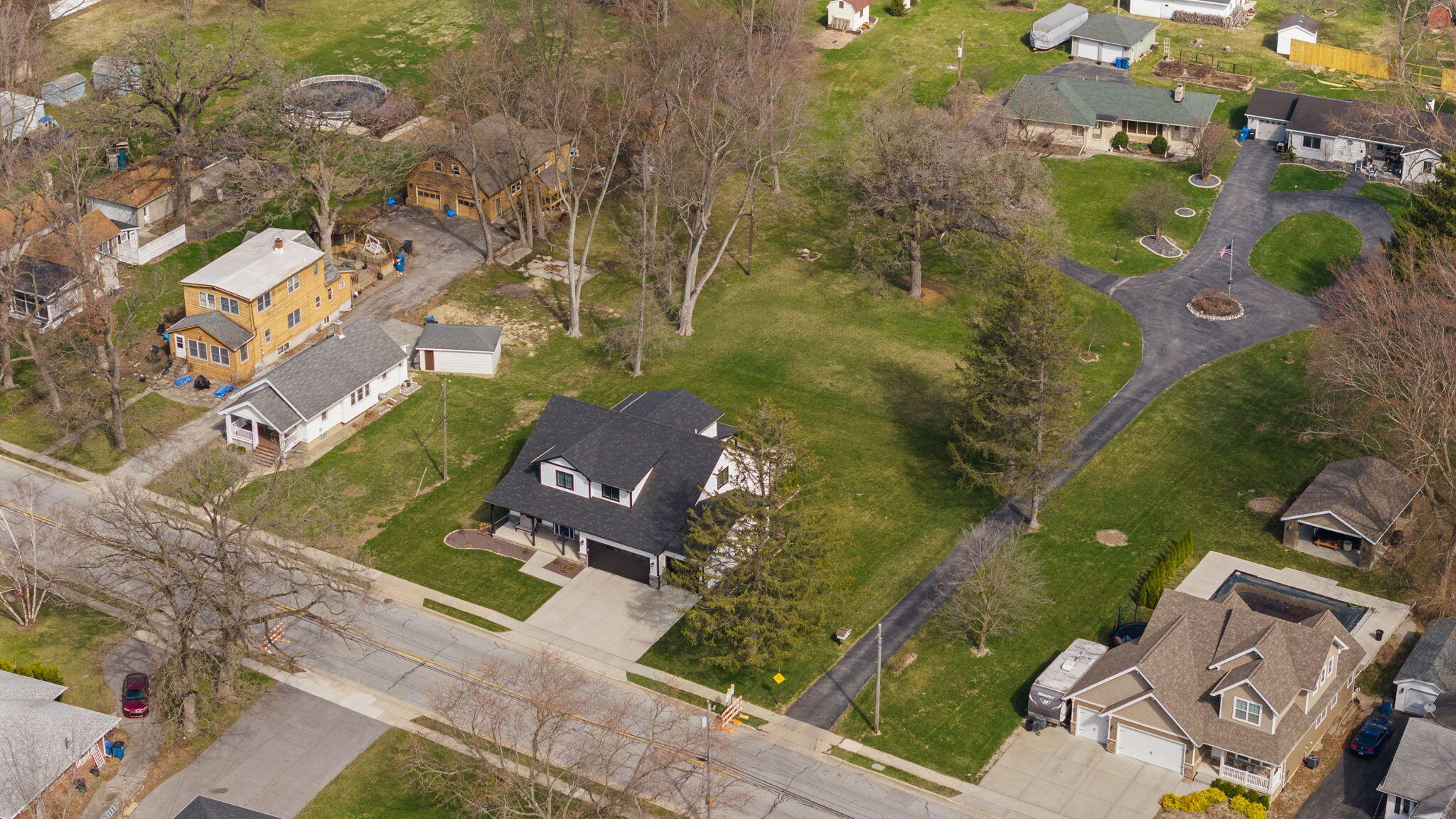 512 West Joliet Street Crown Point, IN 46307 - Photo 43 of 47 an aerial view of residential houses with outdoor space