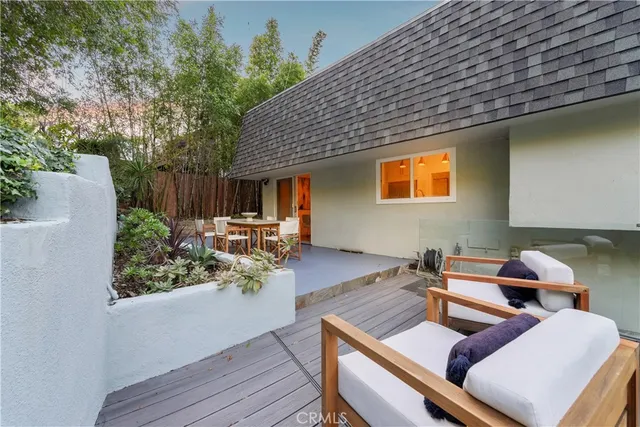 a outdoor space with furniture