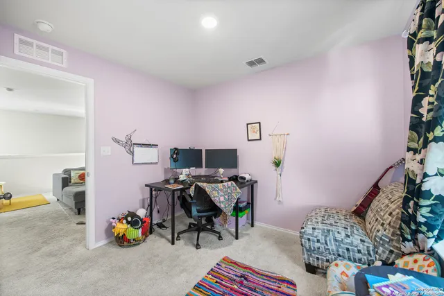 a view of workspace with toys