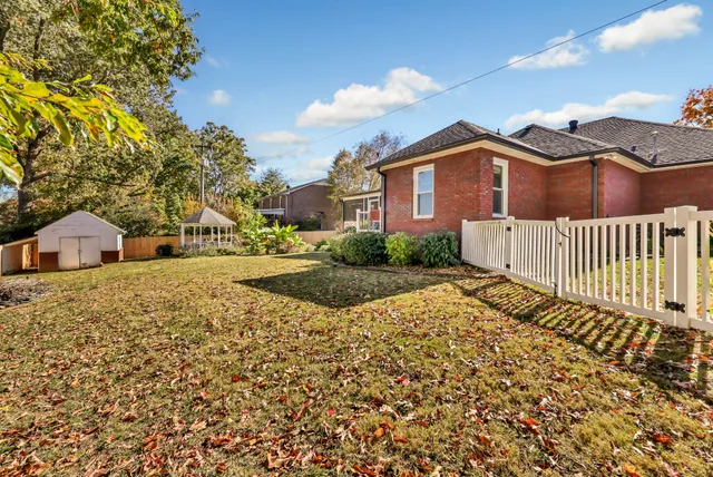 a view of a building with a snow