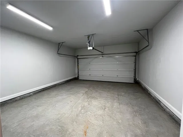 a view of room and garage