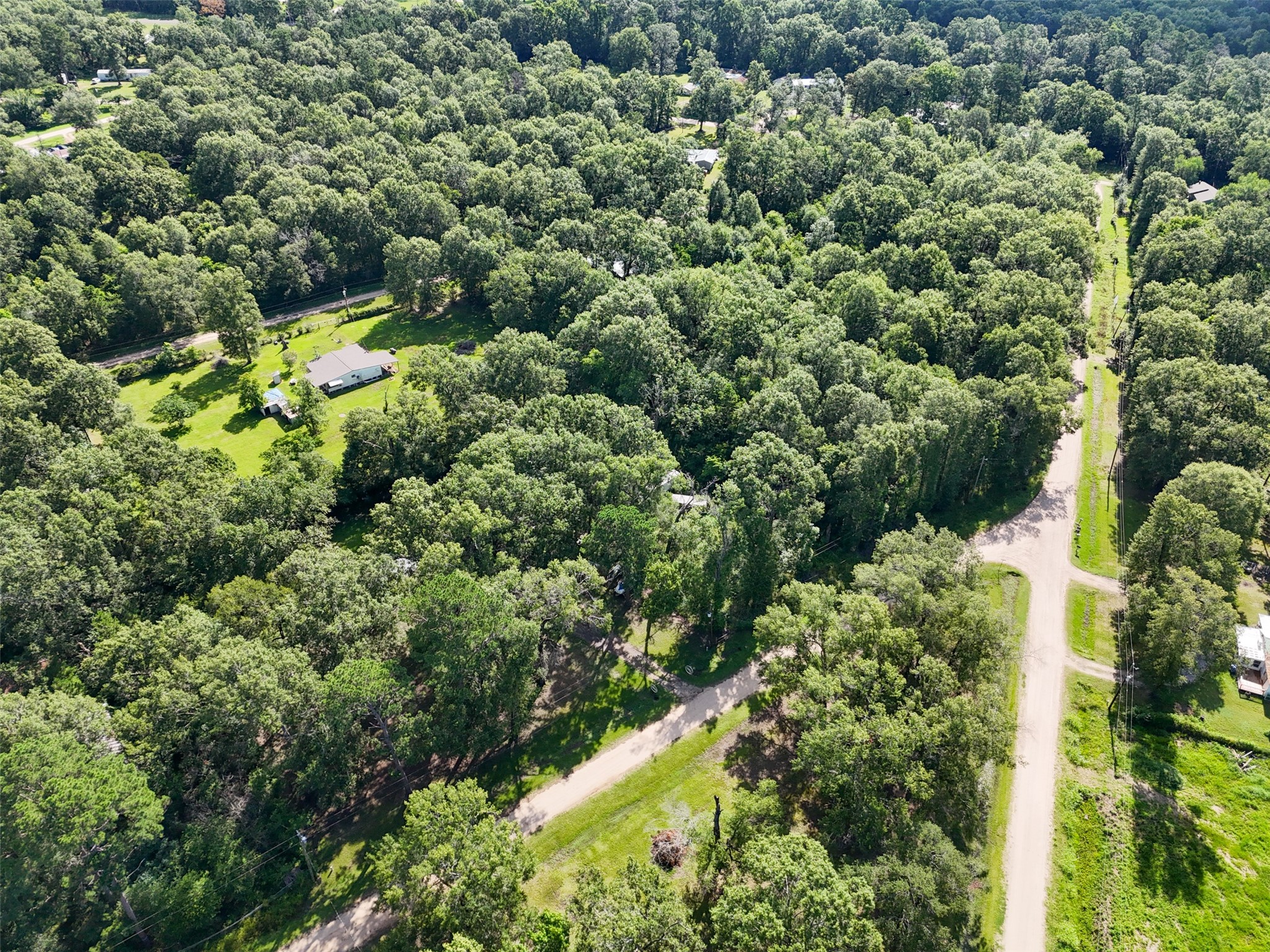 116 San Juan Livingston, TX 77351 - Photo 12 of 24 an aerial view of residential house with outdoor space and trees all around