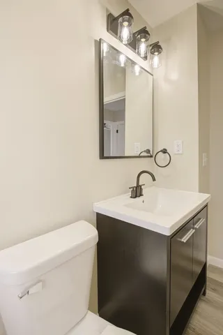 a bathroom with a sink and a toilet