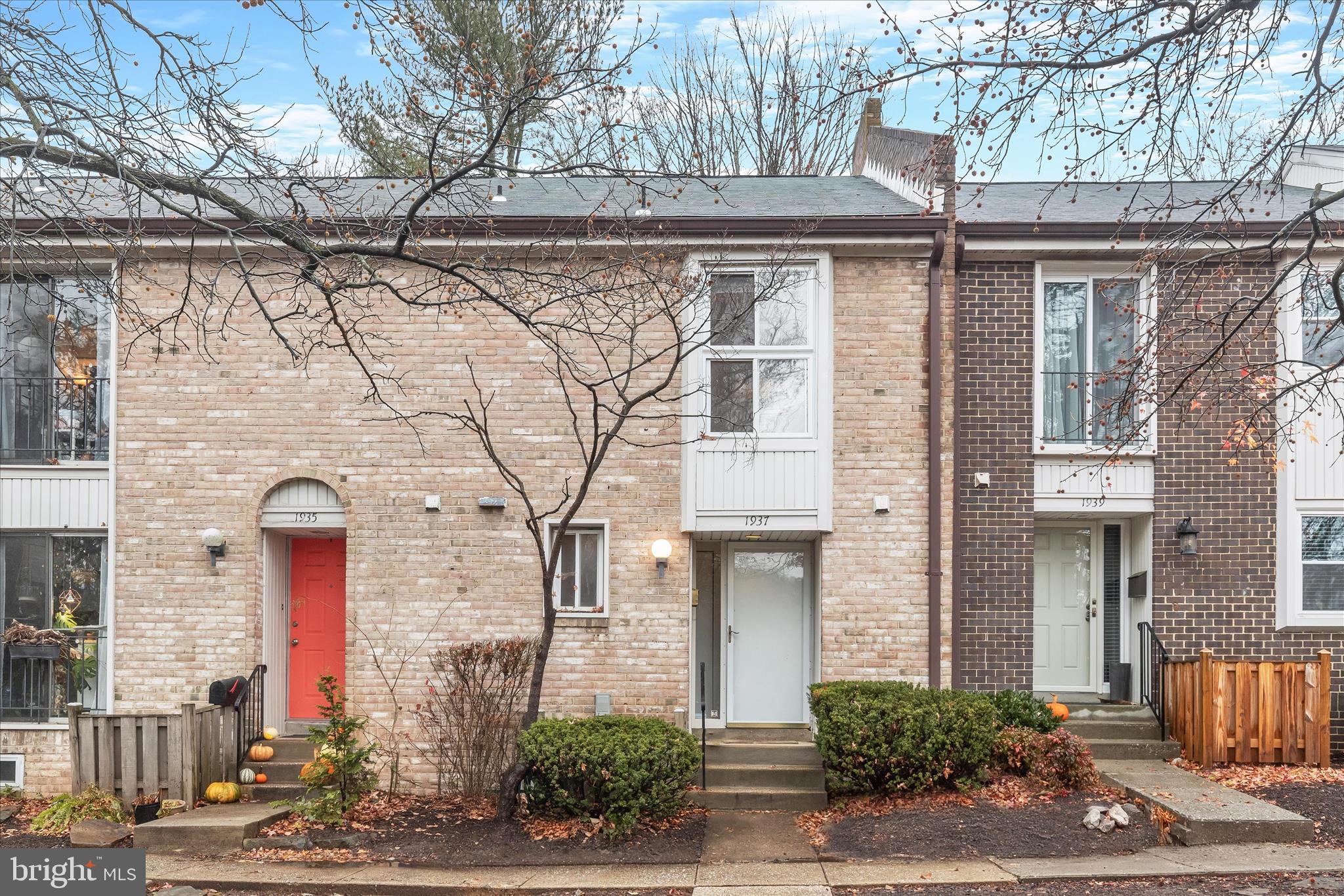 a front view of a house