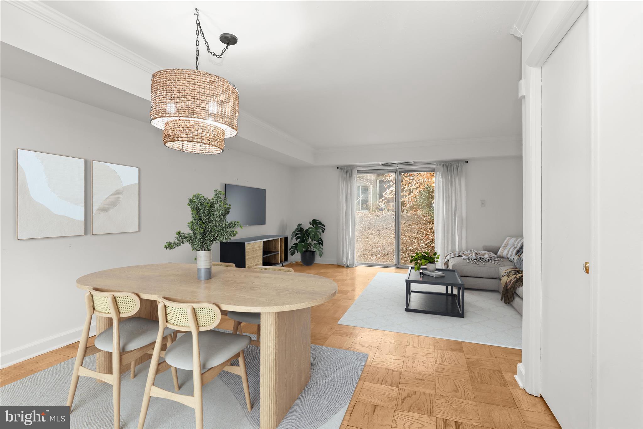 1937 Greenberry Road Baltimore, MD 21209 - Photo 5 of 29 a view of a dining room with furniture wooden floor and chandelier
