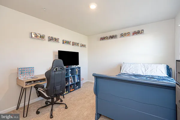 a room with a workspace