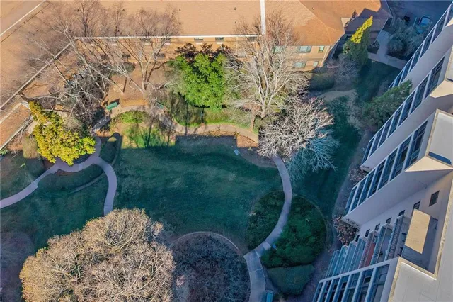 a view of a yard with an outdoor space