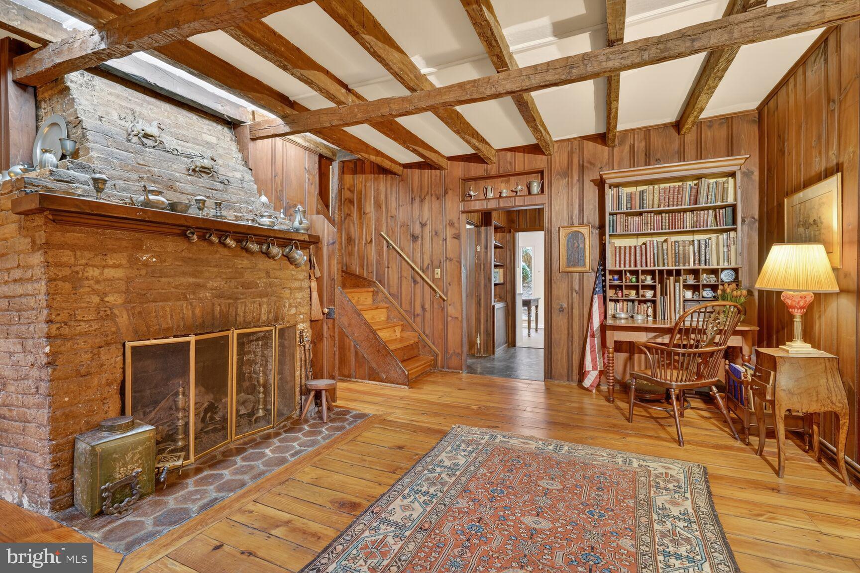 1222 28th Street Northwest Washington, DC 20007 - Photo 4 of 27 Spacious first floor living room with fireplace