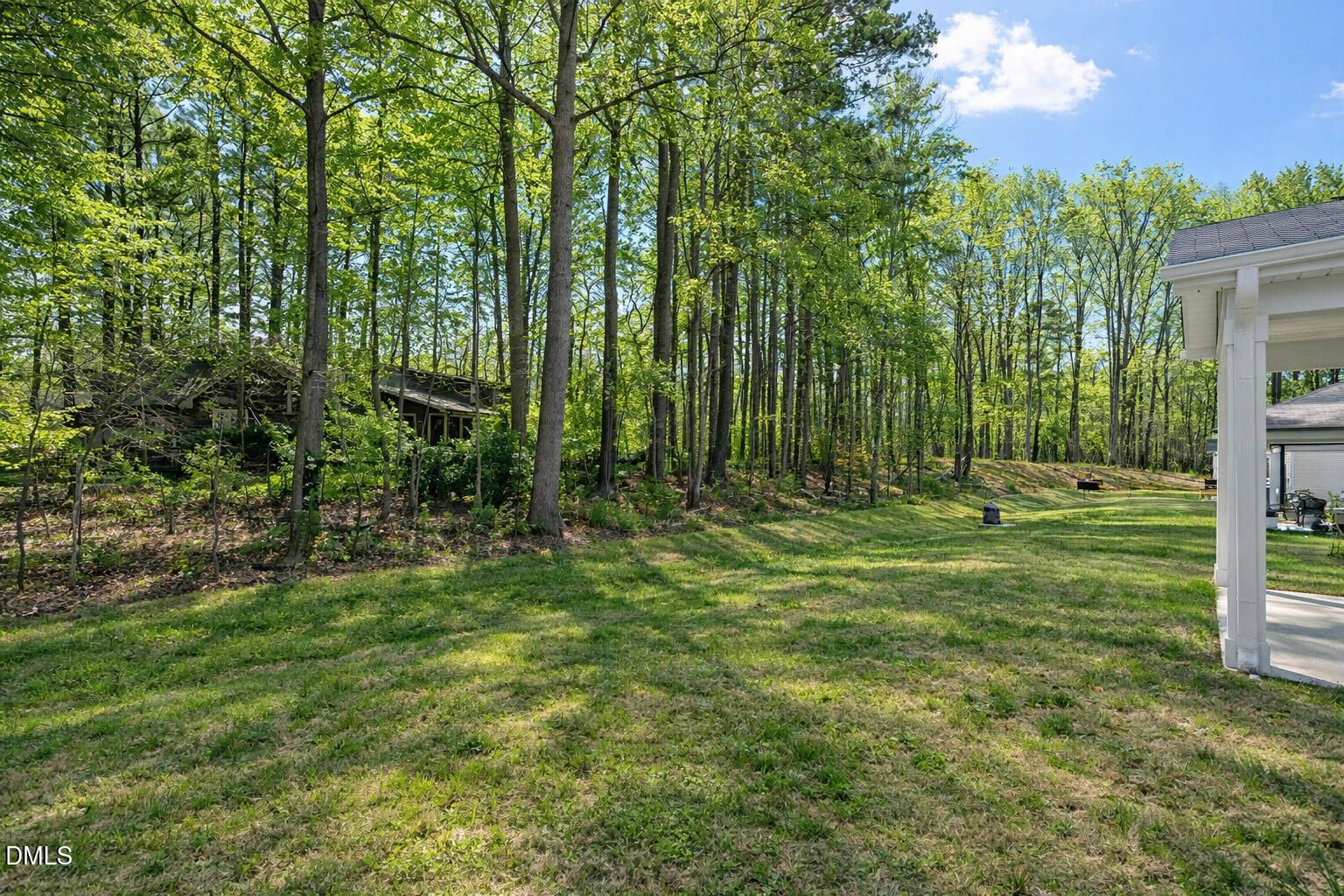 1105 Umstead Grv Way Durham, NC 27712 - Photo 37 of 38 a backyard of a house with lots of green space