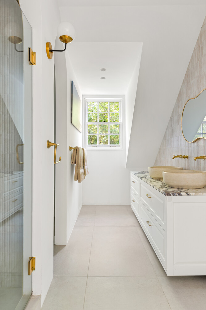 24 Middagh Street Brooklyn, NY 11201 - Photo 23 of 34 a bathroom with a granite countertop sink a toilet and shower