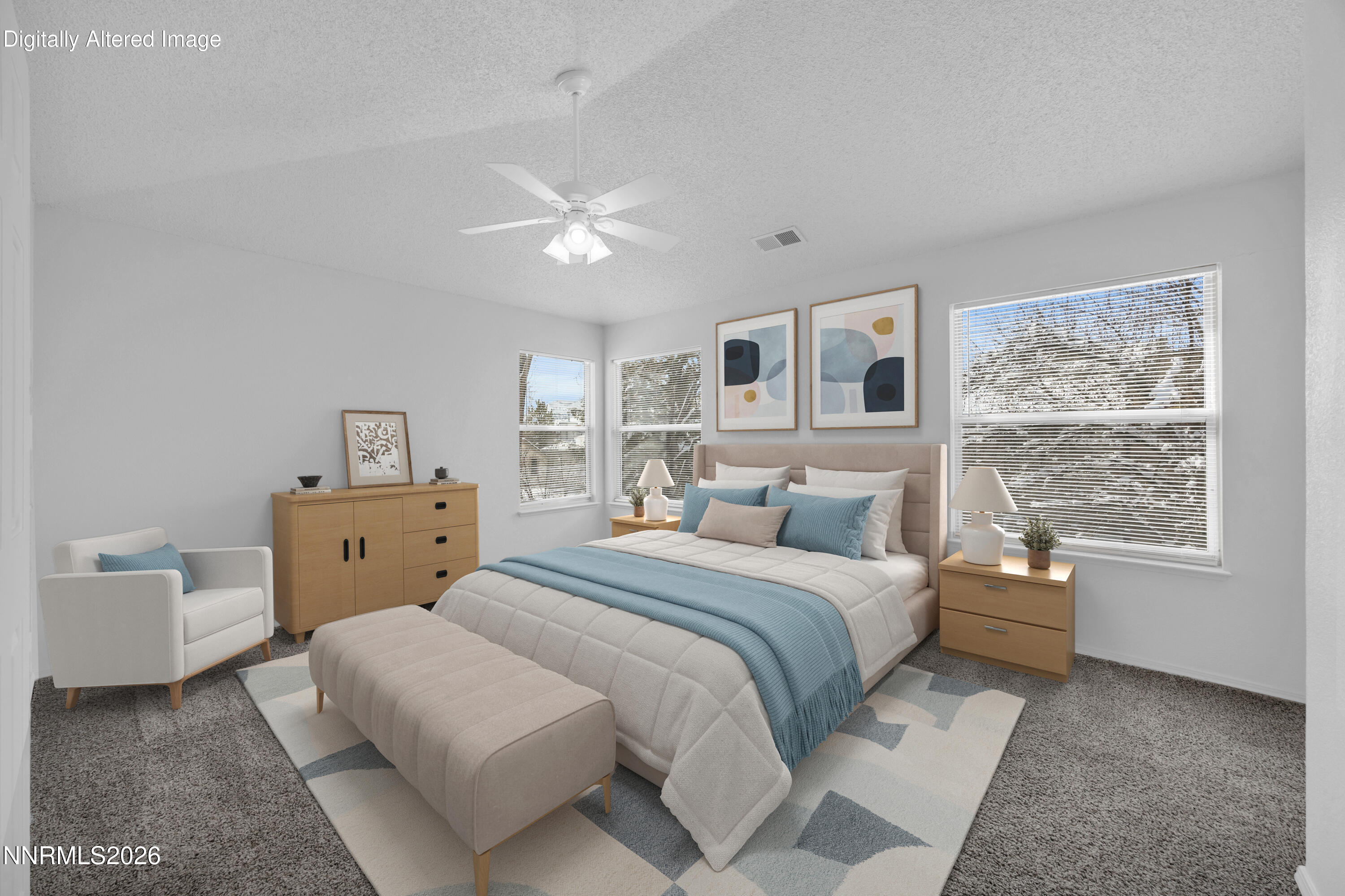 4628 Windcrest Drive Reno, NV 89523 - Photo 20 of 38 a spacious bedroom with a bed and wooden floor