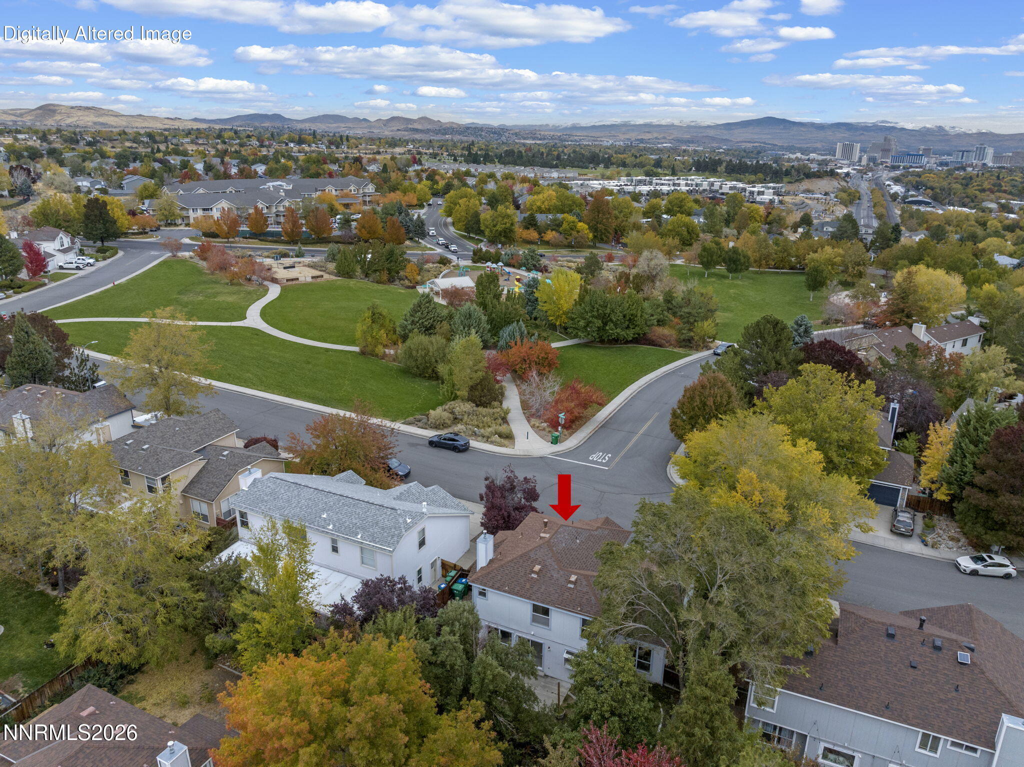 4628 Windcrest Drive Reno, NV 89523 - Photo 27 of 38 an aerial view of a city with lots of residential buildings