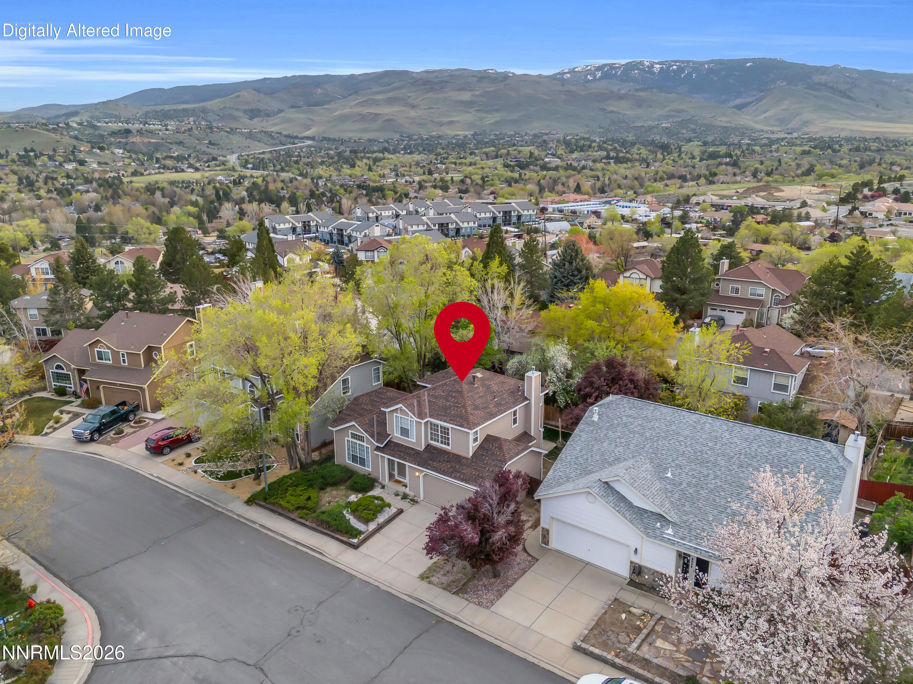 4628 Windcrest Drive Reno, NV 89523 - Photo 31 of 38 an aerial view of residential house with outdoor space and lake view