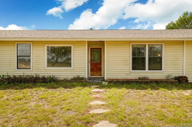 a view of front door of house