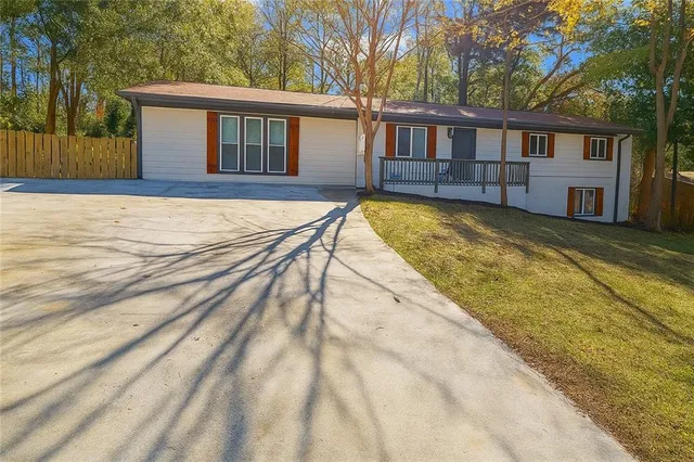 a view of a house with pool