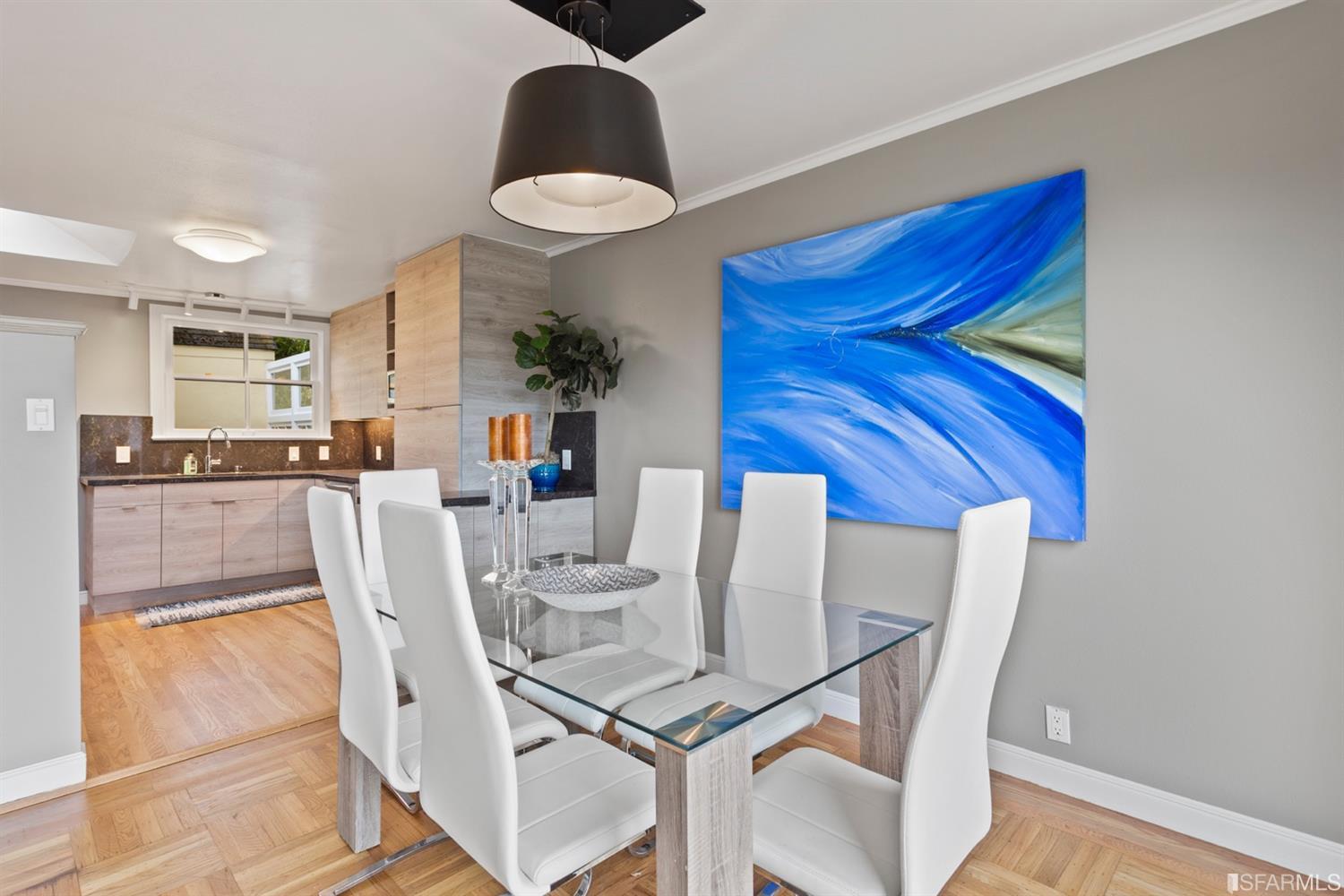 26 Eagle Street San Francisco, CA 94114 - Photo 7 of 56 a view of a dining room with furniture and wooden floor