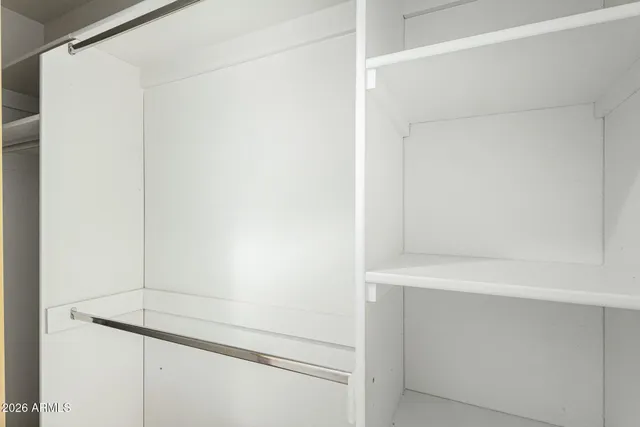 a close view of closet