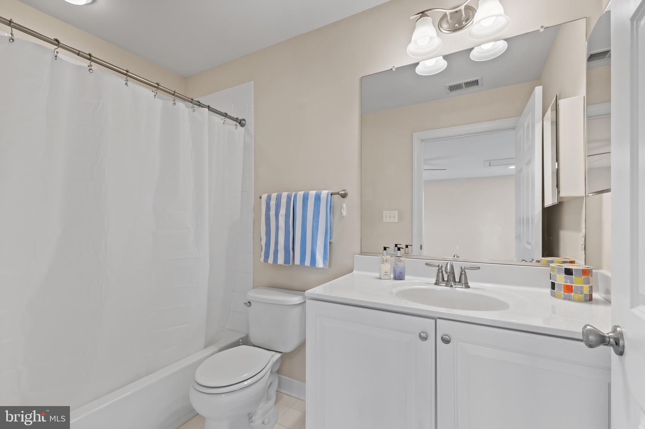 132 Claiborne Street Chester, MD 21619 - Photo 29 of 40 a bathroom with a sink vanity mirror and toilet