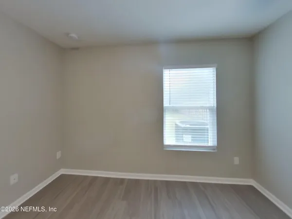 an empty room with a window