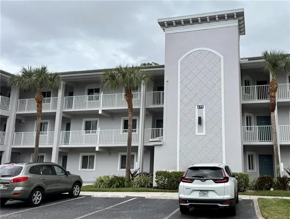 a car parked in front of a building