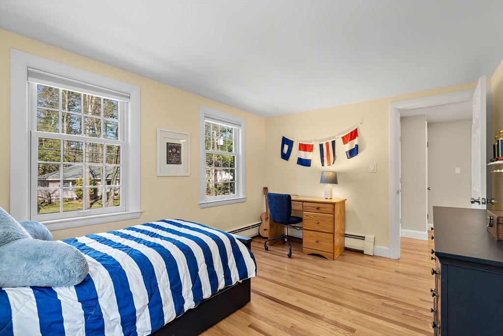 13 Mohegan Road Acton, MA 01720 - Photo 26 of 39 a bedroom with a bed and wooden floor