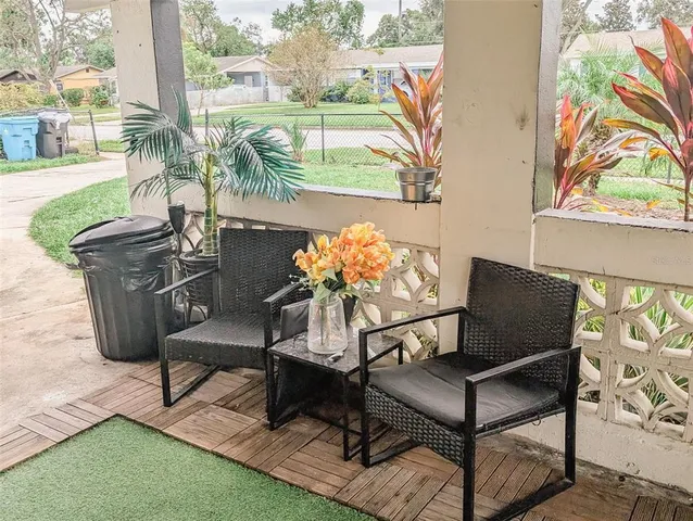 a living room filled with furniture