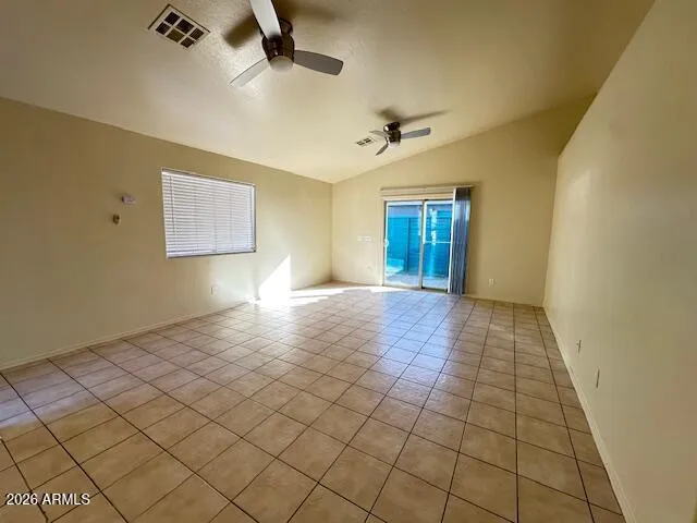 a view of an empty room and window