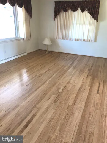 wooden floor in a room