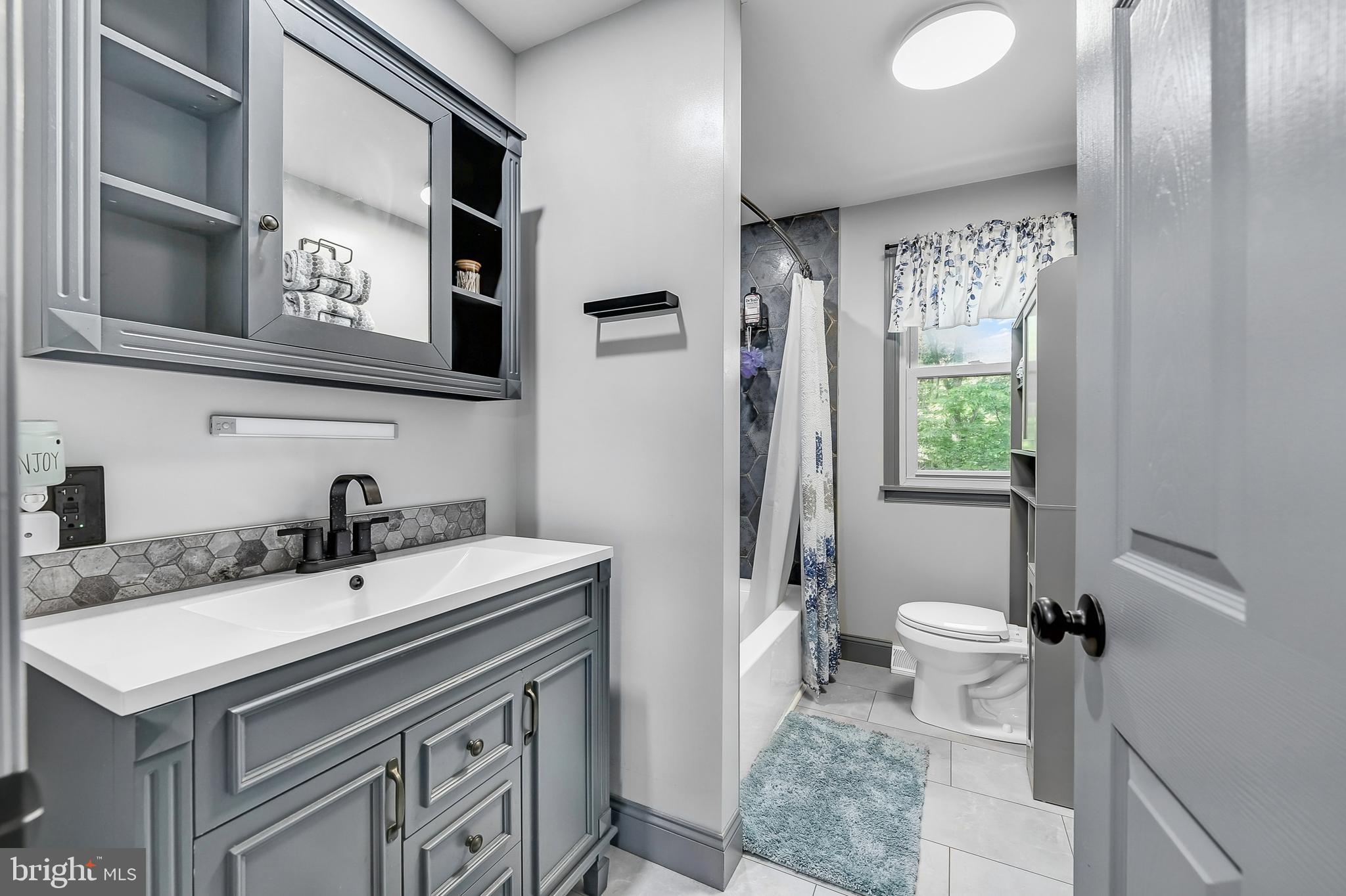3226 State Hill Road Reading, PA 19608 - Photo 14 of 54 a bathroom with a sink a toilet and a mirror