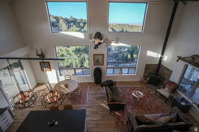 6688 Bareback Road Cedar City, UT 84720 - Photo 47 of 58 Looking down from the loft in the barndominium