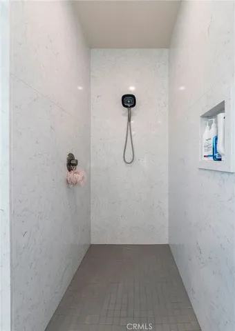a view of a bathroom from a room