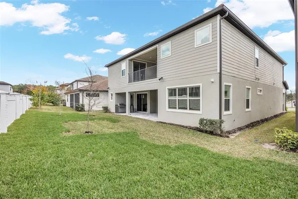a house view with a garden space