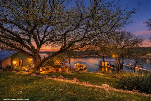 a view of a backyard of a house