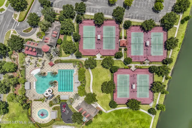 an aerial view of multiple house