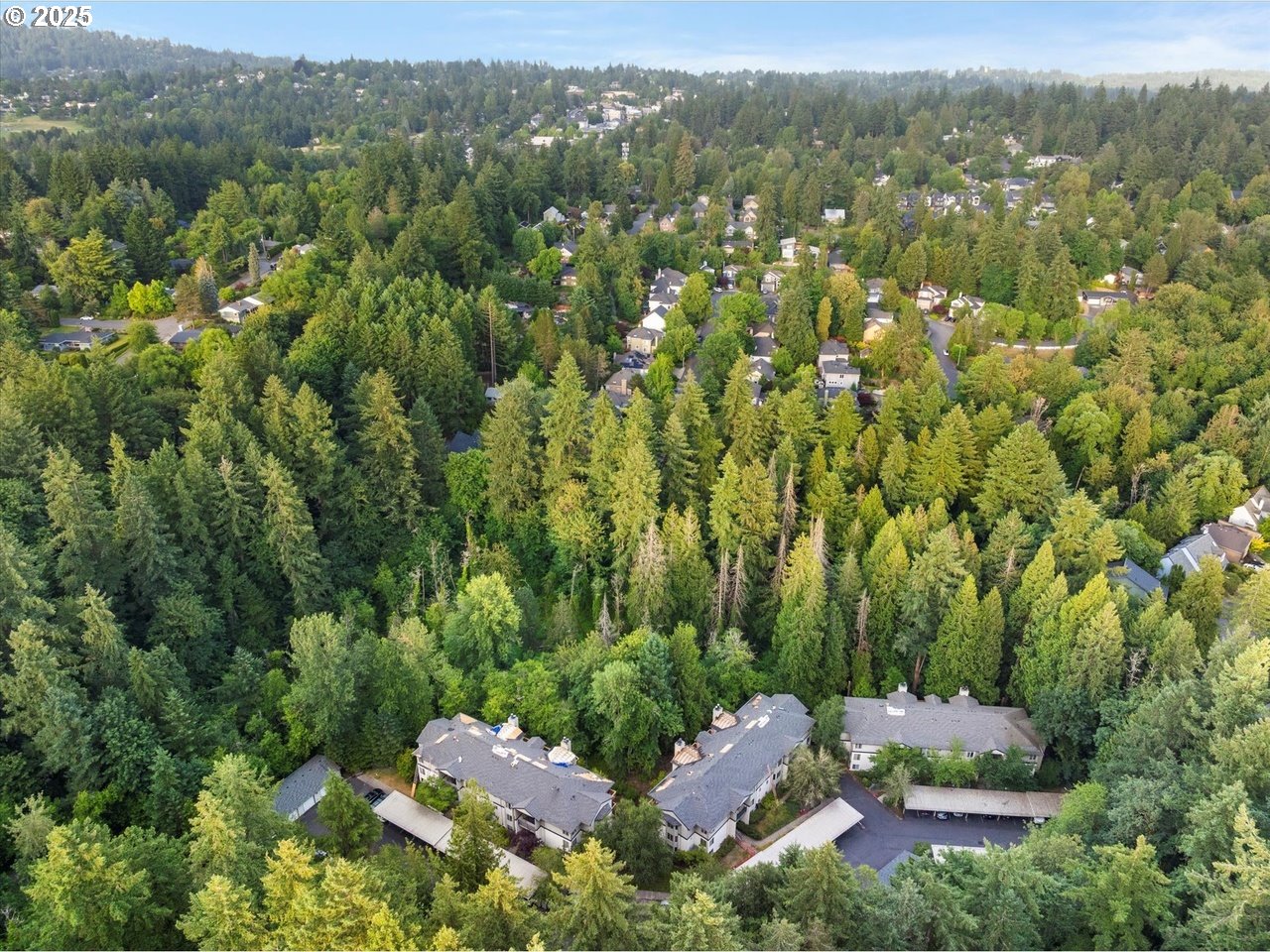 5130 Southwest Multnomah Boulevard, Unit B Portland, OR 97219 - Photo 35 of 36 an aerial view of a house with yard