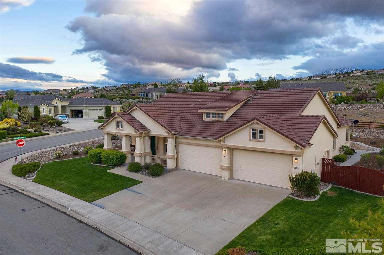 2201 South Tesuque Road Reno, NV 89511 - Photo 39 of 40 a aerial view of a house with a yard and potted plants