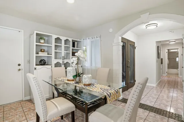 a bed room with a bed and a couch